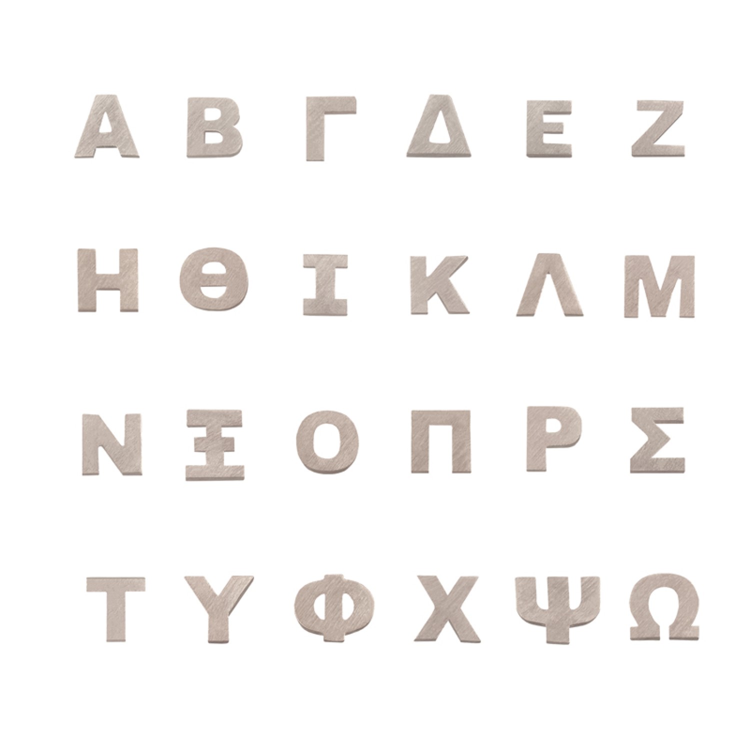 Κολιέ κορδόνι ασημένια Γράμματα Ελληνικά