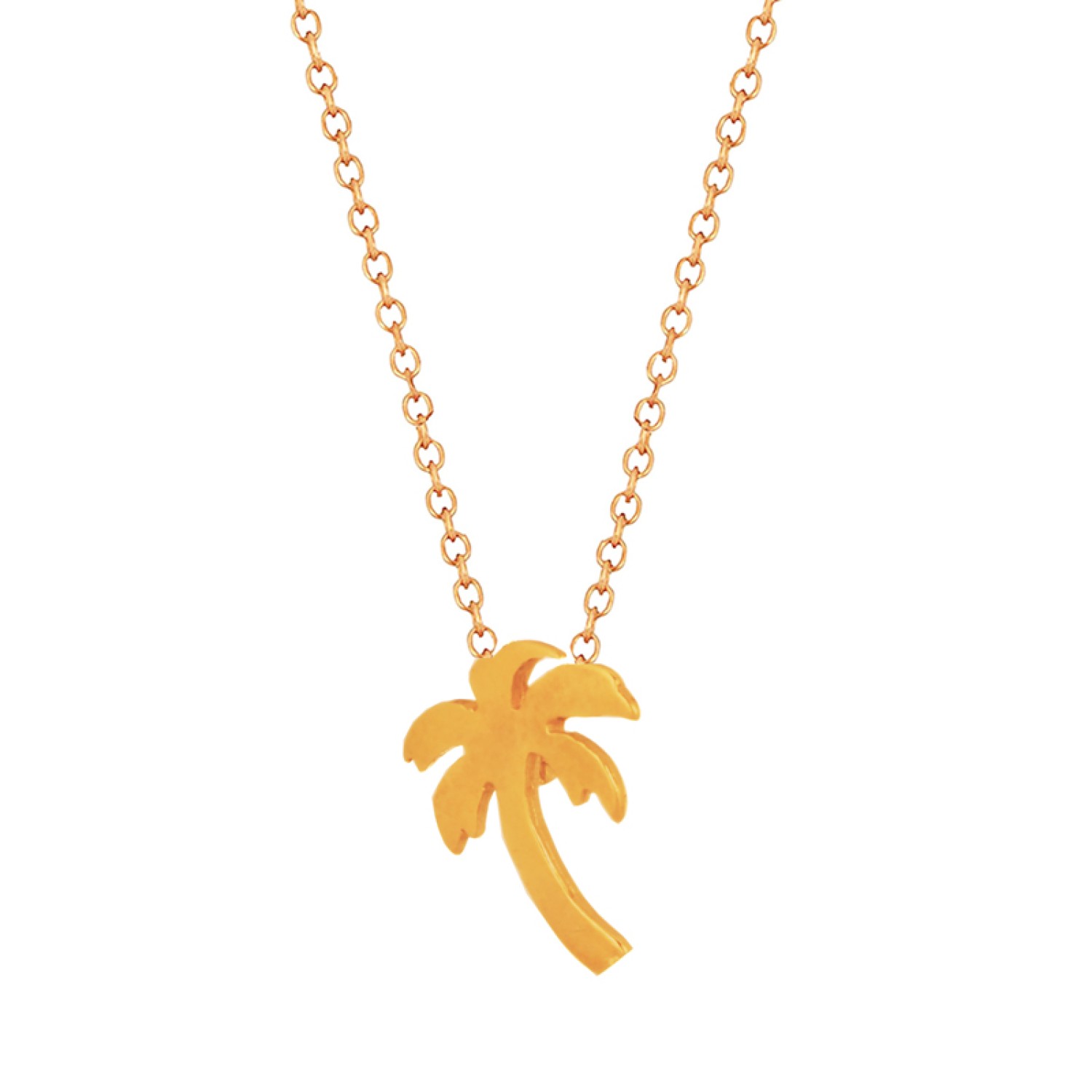 Ασημένιο επίχρυσο κολιέ Φοινίκας