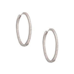 Ασημένια σκουλαρίκια tennis huggies Κρίκοι 26.00mm