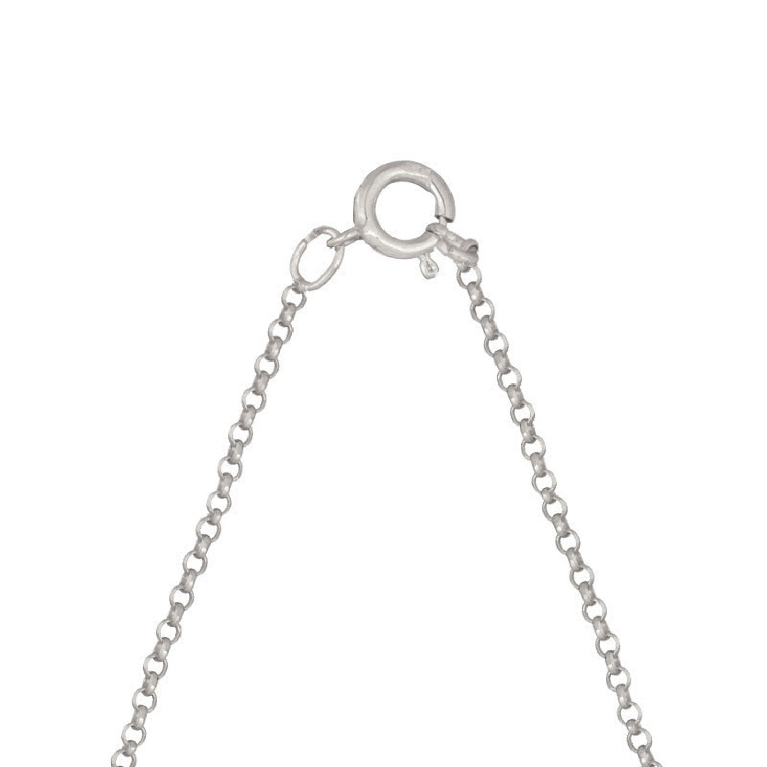 Ασημένιο επιπλατινωμένο κολιέ Αλυσίδα Αρχικό Γράμμα Θ
